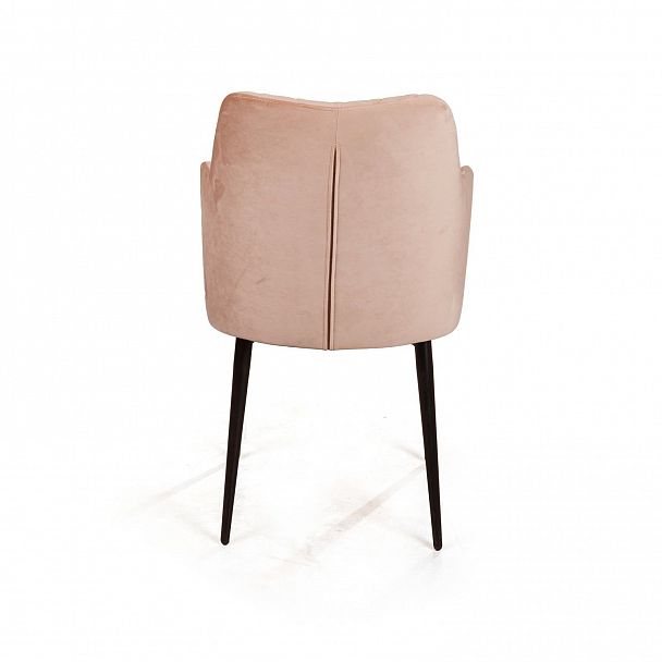 Стул с подлокотниками Hunt ромб, бархат бежевый 5 / чёрный конус - Вид 5