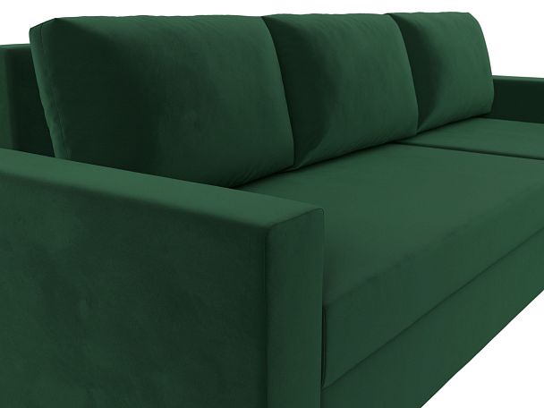 Угловой диван Траумберг Лайт правый (полностью велюр зеленый) - Вид 4