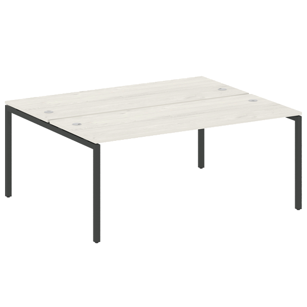 Metal System Quattro Р. ст. на П-образном м/к 40БП.РАС-СП-2.5 Дуб наварра/Антрацит металл 1800*1475*750 - Вид 1