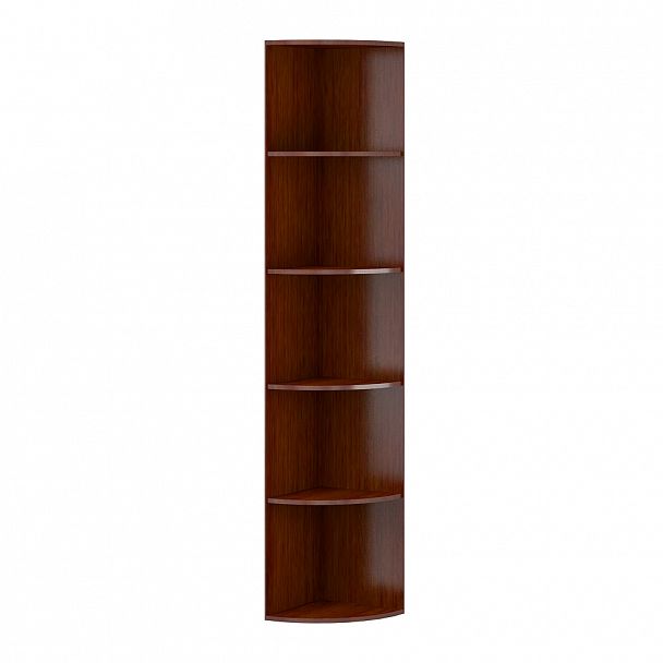 Стеллаж высокий угловой радиусный "Логистика" ПК-ЛОГ-СЖУ202Х35-В1-34 миланский орех темный - Вид 1