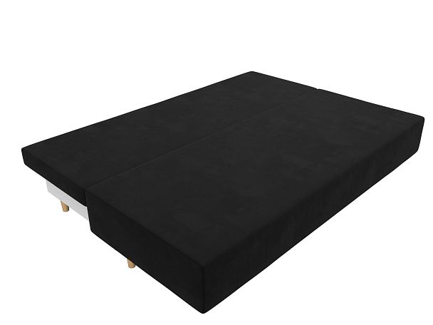 Диван прямой Лига-033 Микровельвет черный - Вид 8