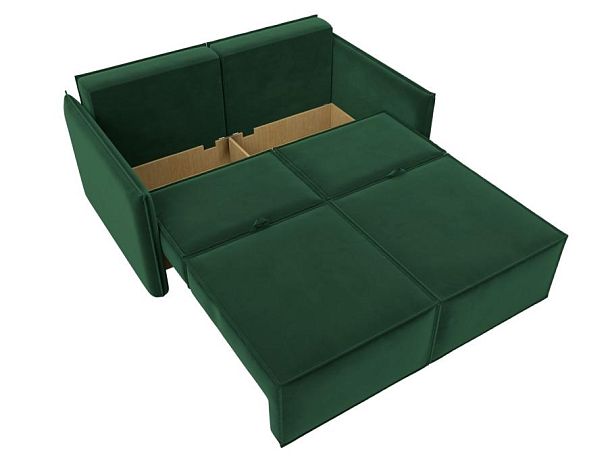 Диван прямой Либерти мини Велюр зеленый - Вид 8