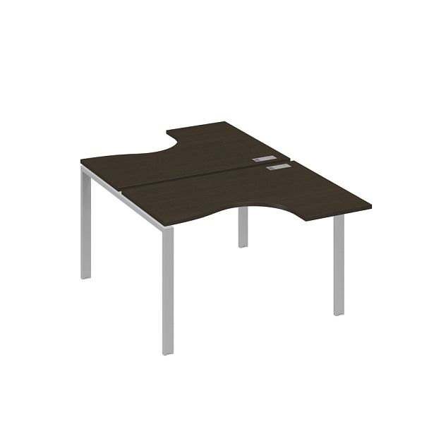 Рабочая станция опоры UNO столы (2х120) Классика A4 А4 Б1 180 БП венге / металлокаркас серый - Вид 1