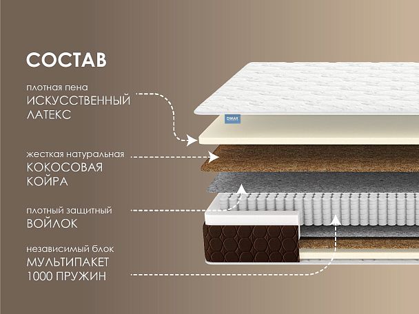 Матрас Димакс Мега Медиум лайт 120х190 - Вид 2