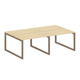 Metal System Quattro Р. ст. на 4 раб. места на О-образном м/к 50БО.СМ-4.2 Акация/Мокко металл 2400*1475*750 - Фото предпросмотра