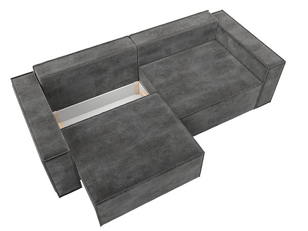 Диван прямой Куба Велюр серый - Вид 7