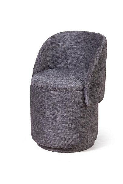 Пуф с кручением Bubble, микромех Rozy dark grey - Вид 7