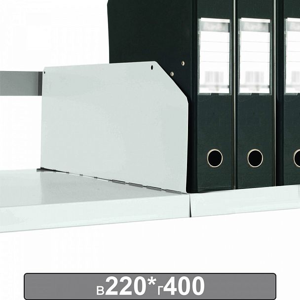 Разделитель к металлическому стеллажу, 400х220 мм, КОМПЛЕКТ 20 шт., К24199510403 - Вид 1