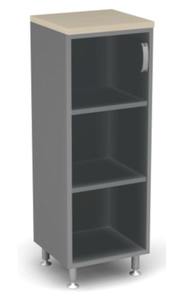 Стеллаж витрина L,R Берлин Береза Майнау/Серый ШС3-45 - Вид 2