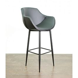 Барный стул Квинт на опоре барная металлическая редуцированная 36х25 (арт. К-111) - Фото предпросмотра