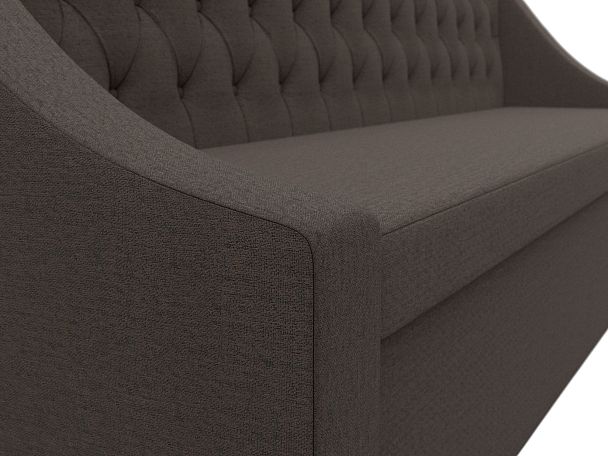 Диван кухонный прямой Мерлин Рогожка коричневый - Вид 4