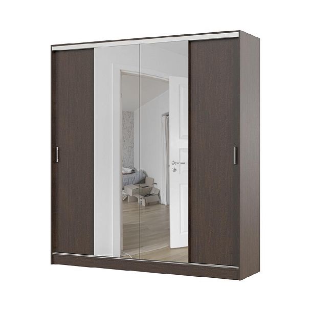 Альянс 2,0 шкаф-купе (2000*2200*610 мм) венге/венге (СНЯТО) - Вид 1