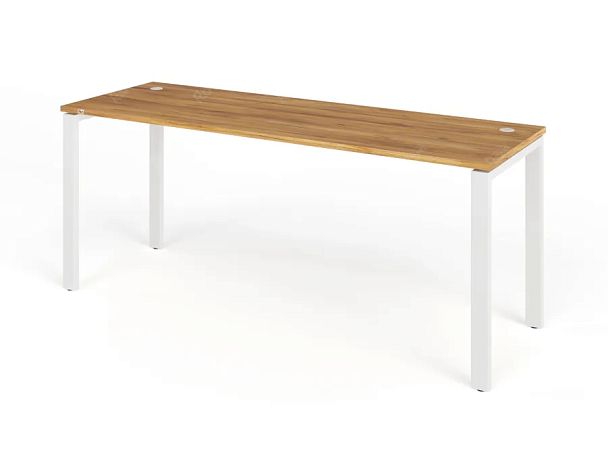 TANDEM RTD069-MK-180-ME Стол прямой на металлокаркасе ун-й 1800х600х750 Таксония медовая/Белый - Вид 1