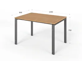 UNITY РМС8-12 БУК Стол на металлокаркасе прямой 1200х800х750 - Фото предпросмотра