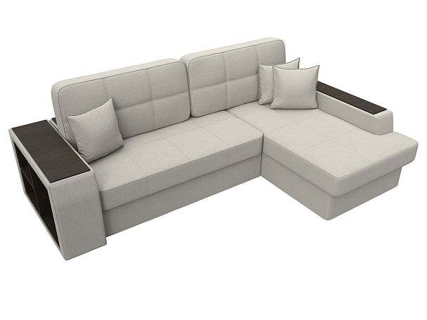 Диван угловой Брюссель правый угол Рогожка бежевый - Вид 5