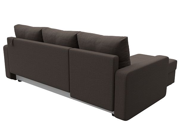 Диван угловой Ливерпуль Лайт левый угол Рогожка коричневый - Вид 6