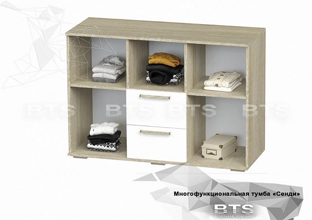 Тумба "Сенди" КМ-04 (1202х842х460) сонома - Вид 1