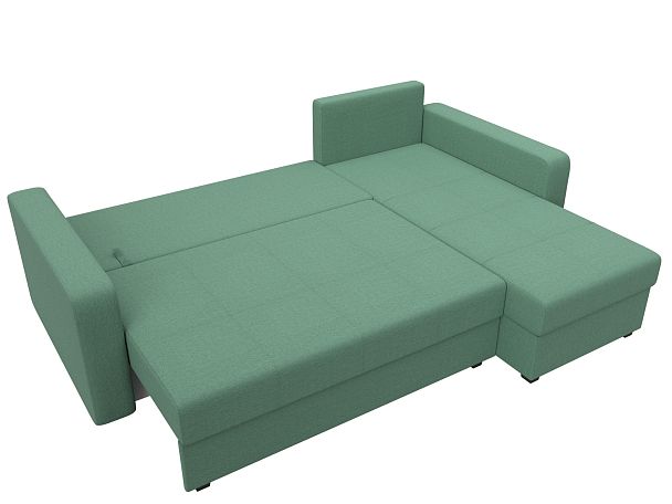 Диван угловой Ливерпуль Лайт правый угол Рогожка зеленый - Вид 8