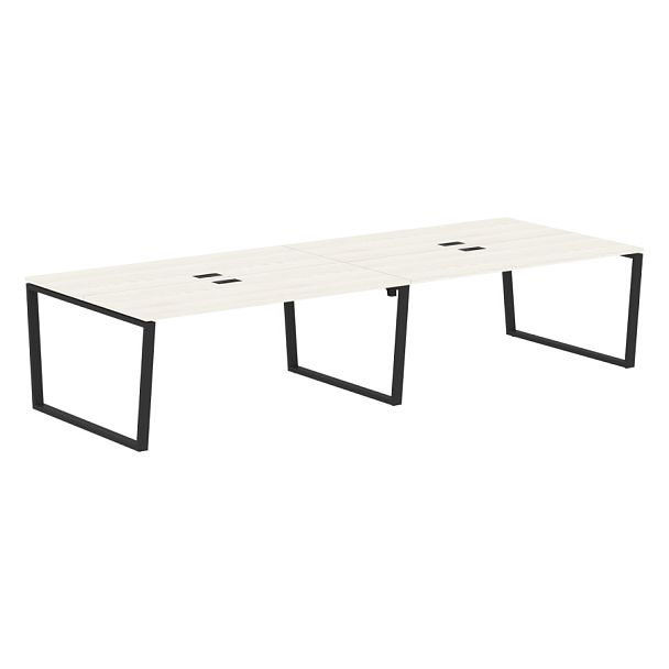 Стол 4-х местный EVWST 3513 Ясень Траун/Черный 3526х1346х750 EDIS - Вид 1