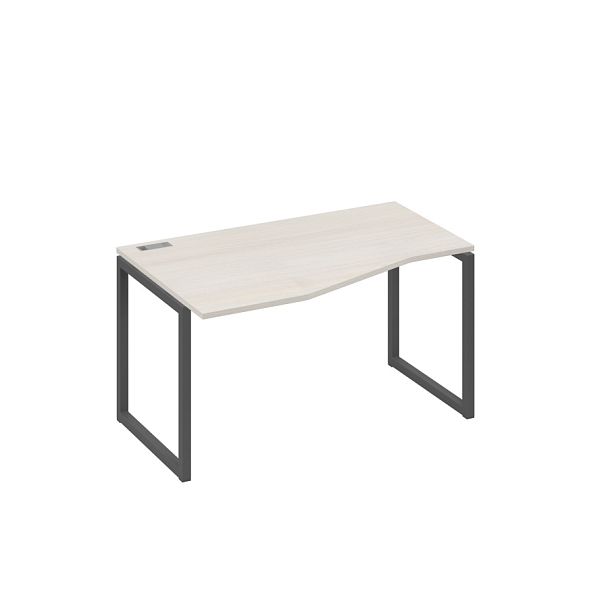 Стол эргономичный левый "Техно" на металлокаркасе QUATTRO A4 А4 Б4 063 БП дуб / металлокаркас антрацит - Вид 1