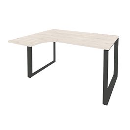Onix Стол эргономичный левый на О-образном м/к O.MO-SA-3 (L) Денвер светлый/Антрацит металл 1380*1180*750 (800/460) - Фото предпросмотра