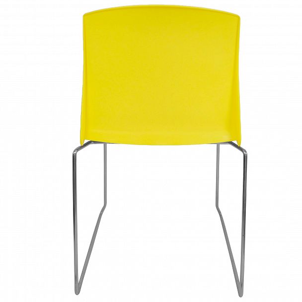 Стул Pull (пруток) каркас Хром, желтый, стопируемый - Вид 3