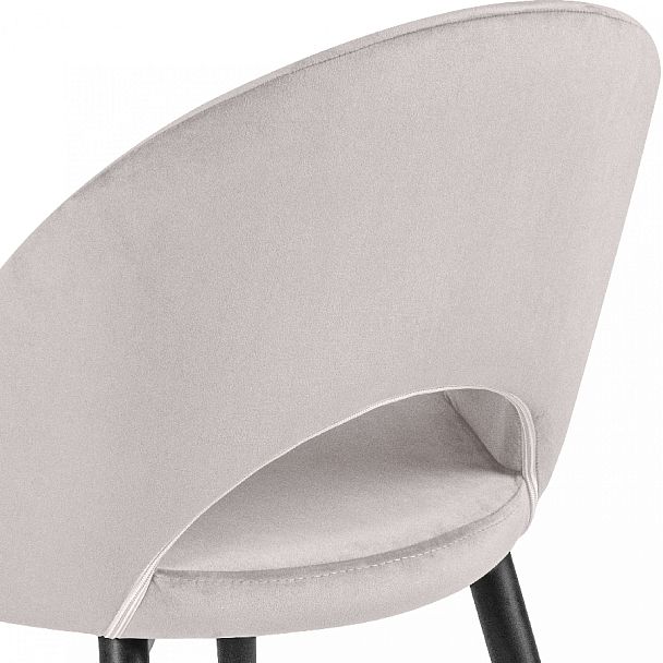 Комплект кухонных стульев Рэди светло-серый велюр/черный, 2 шт. - Вид 10