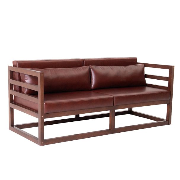 Диван лофт Магнус мини, экокожа Brown - Вид 1