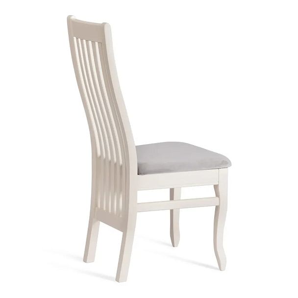 Стул Дольче/Dolce мягкое сиденье, бук, ivory white, велюр Tenerife Ultimate grey - Вид 3