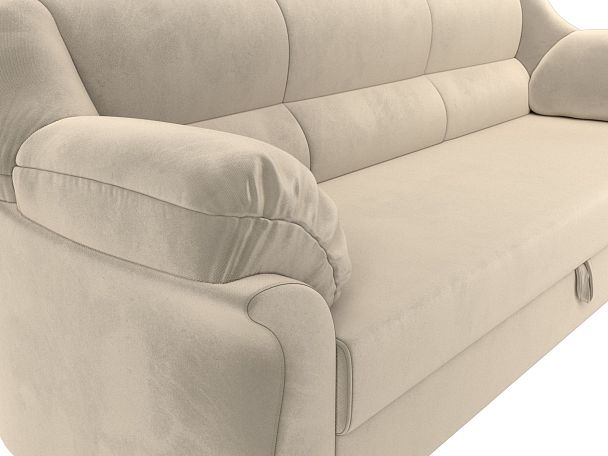 Диван прямой Карнелла (полностью микровельвет бежевый) - Вид 4