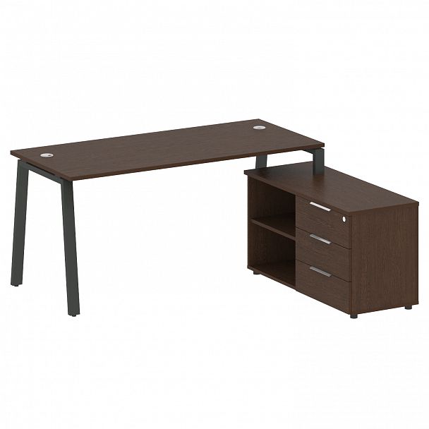 Рабочая станция "Metal System" БА.РС-СТС-2.4 венге/антрацит - Вид 1
