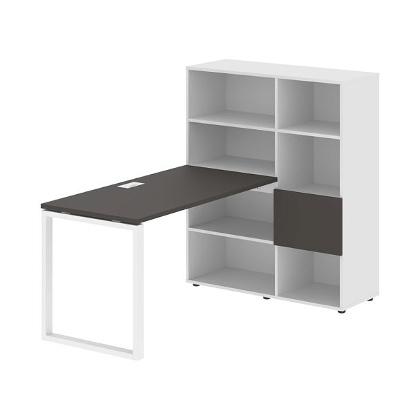 Стол-стеллаж EQRST 1113 Мокко/Белый/Белый 1790х1120х1355 EDIS - Вид 1
