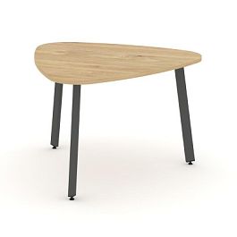 Стайл Проджект Стол переговорный SN-6.SPRG-71.3 Тиквуд Светлый/Металл Антрацит 1200*1200*750 - Фото предпросмотра