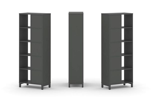 Стайл Проджект Набор стеллажа 2-х сторон., 5 яр. SN.NSD-521 Антрацит/Металл Антрацит 754*400*1982 - Вид 1