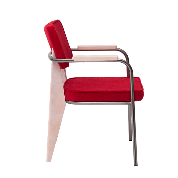 Стул Mix, велюр Teddy 644, ножки бук морилка белая - Вид 3