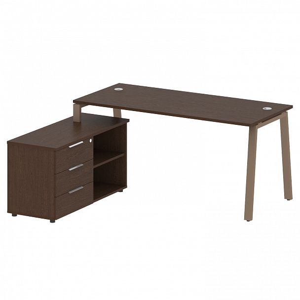 Рабочая станция "Metal System" БА.РС-СТС-2.4 венге/мокко - Вид 2