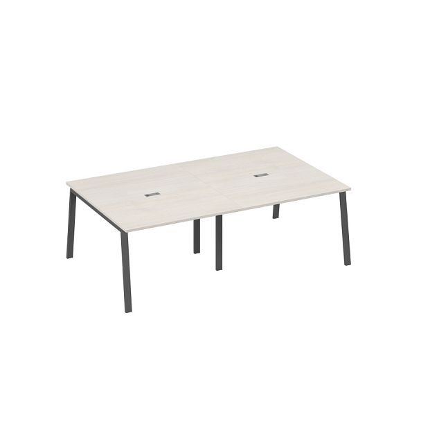 Стол переговорный 240 на металлокаркасе TRE A4 А4 Б3 134-2 БП дуб / металлокаркас антрацит - Вид 1