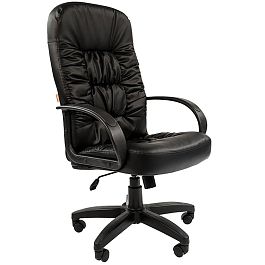 Кресло CHAIRMAN 416 ЭКО, экокожа, черный глянцевый - Фото предпросмотра