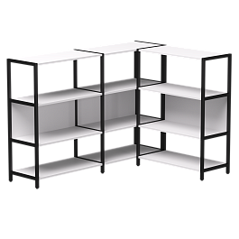 Набор стеллажных систем №14 Everprof EVO 1635x1215x1120 Белый/Черный - Фото предпросмотра