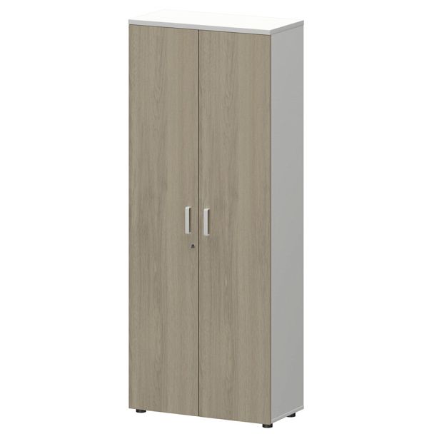 Шкаф СМШ-58Д Тип1 Белый/Кронберг 792x380x1990 Смарт - Вид 1