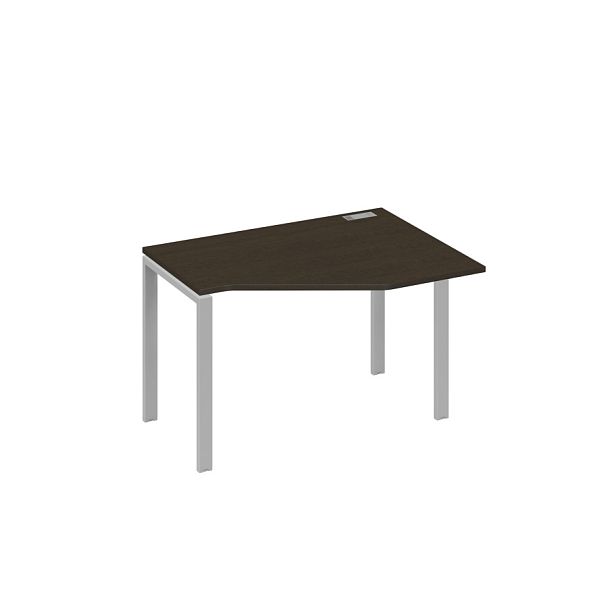 Стол эргономичный правый "Техно" на металлокаркасе UNO A4 А4 Б1 052 БП венге / металлокаркас серый - Вид 1
