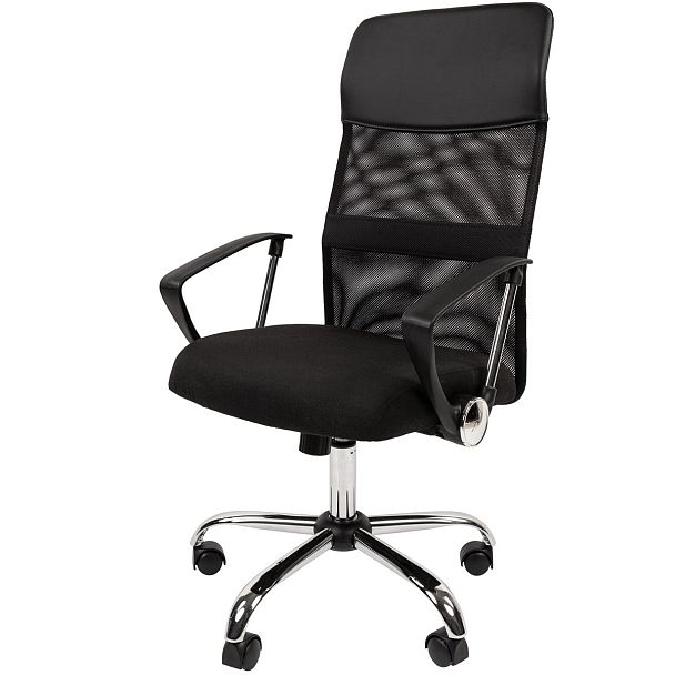 Кресло CHAIRMAN 610, ткань стандарт/сетчатый акрил, черный - Вид 2