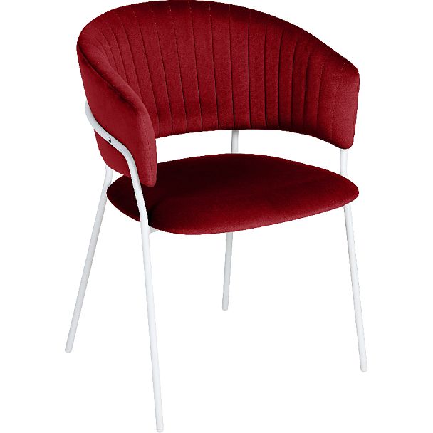 Комплект кухонных стульев Даксон бордовый велюр/белый, 4 шт. - Вид 3