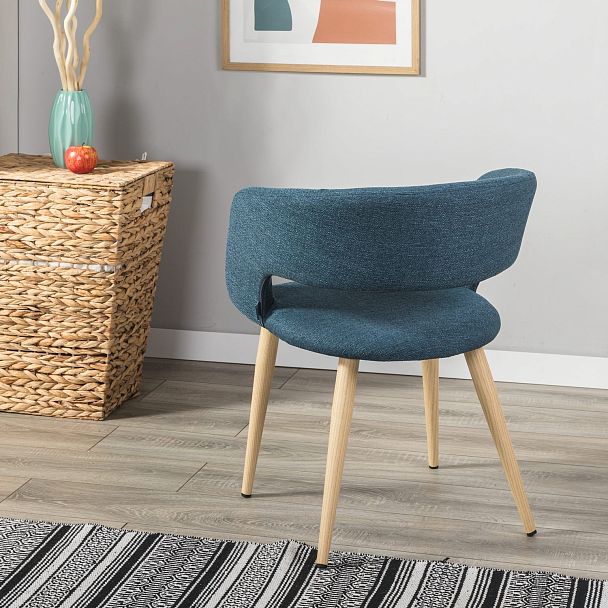 Кресло Hugs синий/нат.дуб - Вид 9