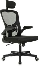 Кресло Бюрократ MC-101-H черный сетка/ткань с подголов. крестов. пластик - Фото предпросмотра
