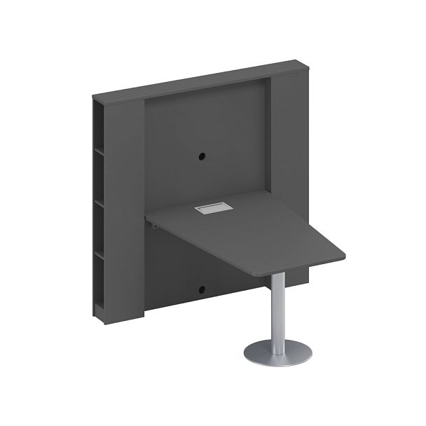 Стол для переговоров откидной A4 А4 9101 БП антрацит премиум - Вид 1