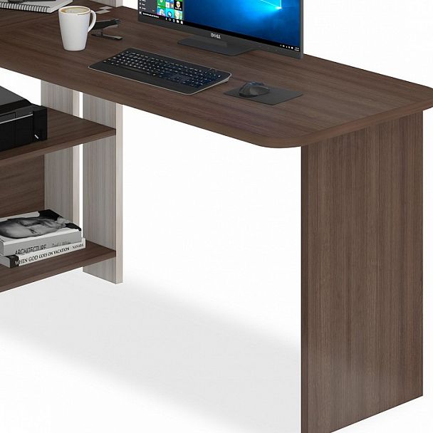 Стол компьютерный Домино Lite СТЛ-ОВ+С120Р Карамель/Шамони - Вид 3