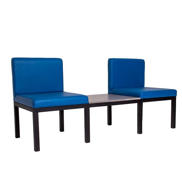 Диван Марсель New, кожзам Hi Dolaro 22 blue, каркас черный муар - Вид 2