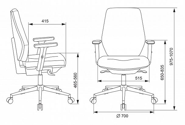 Кресло "CH-545SL/1D/417-G" серый - Вид 5
