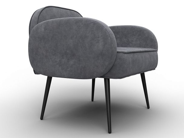 Кресло Лига-086 Велюр серый - Вид 3